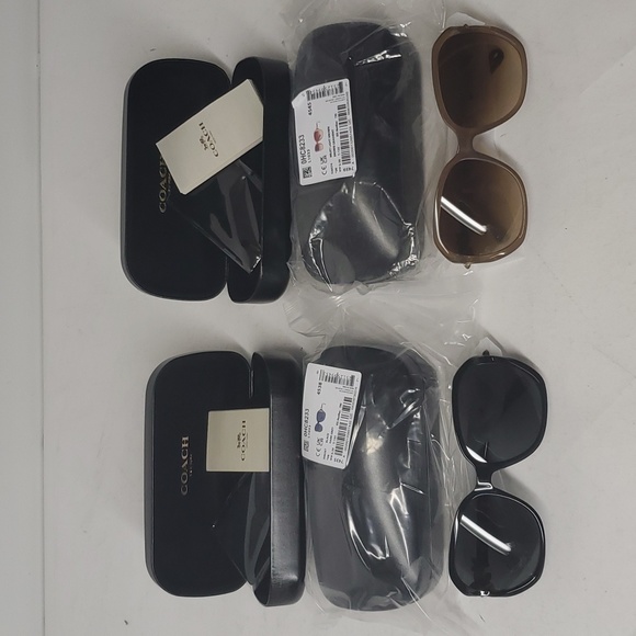 NEW Coach L1033 Integration Flower Sunglasses BLACK/ DARK GERY (4538) - Picture 2 of 12